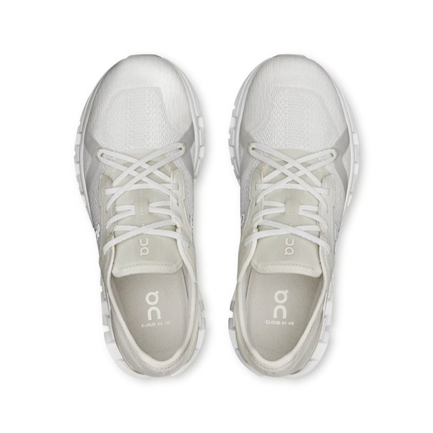 ON FOOTWEAR Women's Cloud X 4 AD White/Wolf Running Shoes