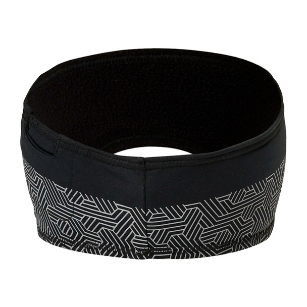 NATHAN SPORTS HyperNight Reflective Black/Hex Print Headband 2 (NS20150-00320-OSFM)
