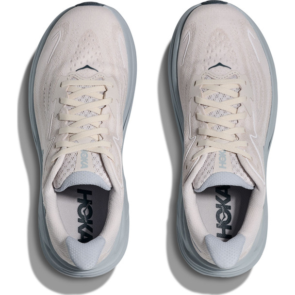 HOKA Women's Clifton 10 X-Wide Grout/Mineral Blue Shoes