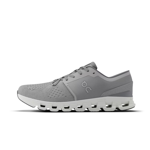 ON FOOTWEAR Men's Cloud X 4 Alloy/Ivory Running Shoes