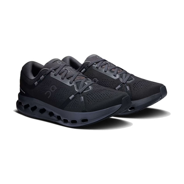 ON FOOTWEAR Mens Cloudsurfer 2 Wide Black/Black Running Shoes