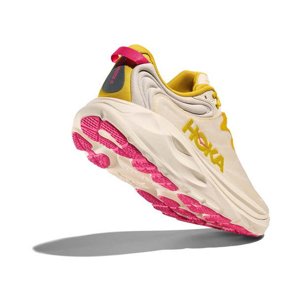 HOKA Women's Gaviota 6 Wide Birch/Yellow Gold Running Shoes