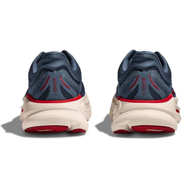 HOKA Men's Bondi 9 Wide Thunder Cloud/Vermillion Running Shoes