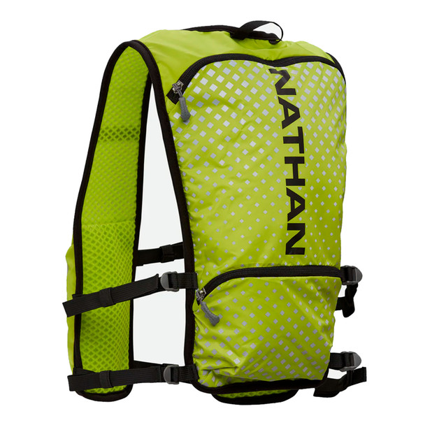 NATHAN SPORTS HyperNight QuickStart 2.0 4L Hi Vis Yellow/Geo Print Hydration Pack NS30370-40044-OSFM