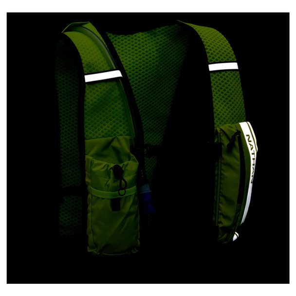 NATHAN SPORTS HyperNight QuickStart 2.0 4L Hi Vis Yellow/Geo Print Hydration Pack NS30370-40044-OSFM