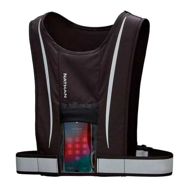 NATHAN SPORTS HyperNight Stash Black Reflective Vest NS60300-00001-OSFM