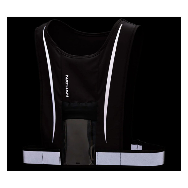 NATHAN SPORTS HyperNight Stash Black Reflective Vest NS60300-00001-OSFM