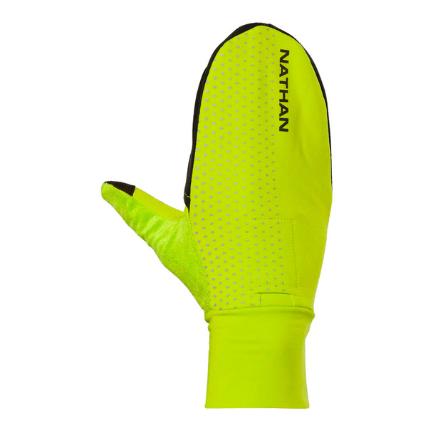 NATHAN SPORTS HyperNight Reflective Convertible Hi Vis Yellow/Geo Print Mitt