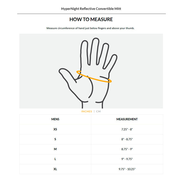 NATHAN SPORTS HyperNight Reflective Convertible Hi Vis Yellow/Geo Print Mitt