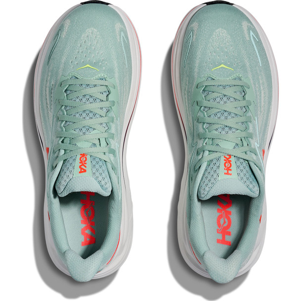 HOKA Men's Clifton 10 Sage/Neon Flame Shoes