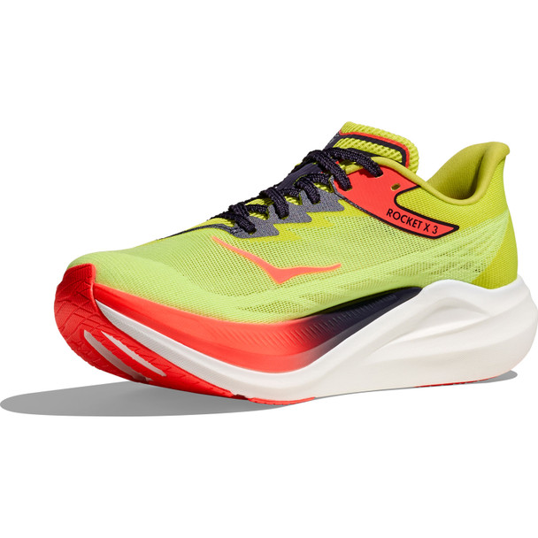 HOKA Unisex Rocket X 3 Neon Yuzu/Squid Ink Shoes