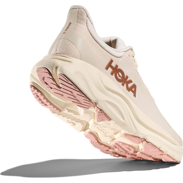 HOKA Women's Arahi 8 Alabaster/Rose Gold Shoes