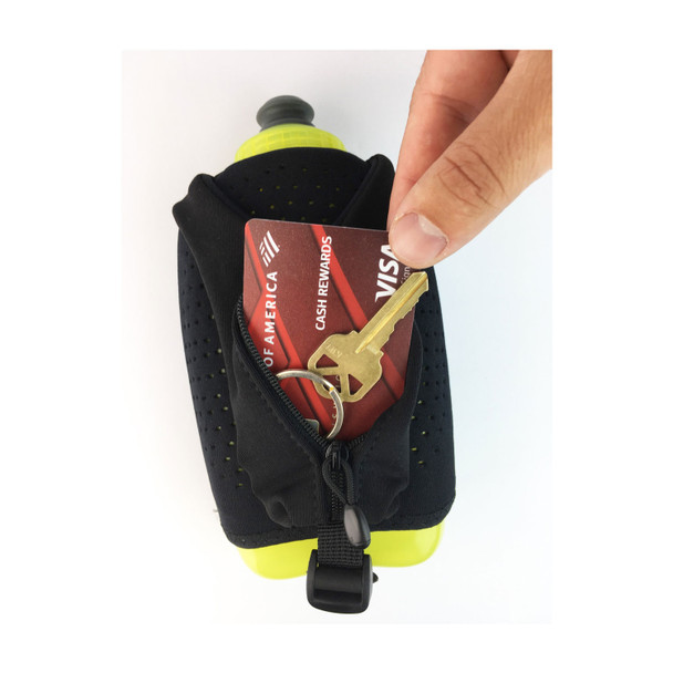 AMPHIPOD Hydraform Handheld  Ergo-Lite 16oz Black Water Bottle