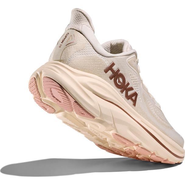 HOKA Women's Clifton 10 Alabaster/Rose Gold Shoes