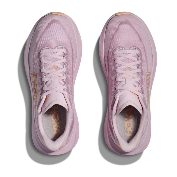 HOKA Women's Mach 7 Wide Lilac Cream/Tangerine Glow Running Shoes