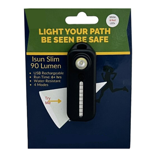 Safety Light Isun Slim 90 Lumen Red & White Clipon Safety Light 6-Pack Black 88003B6