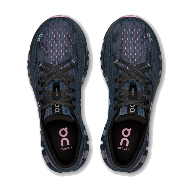 ON FOOTWEAR Women's Cloud X 4 Navy/Sakura Shoe