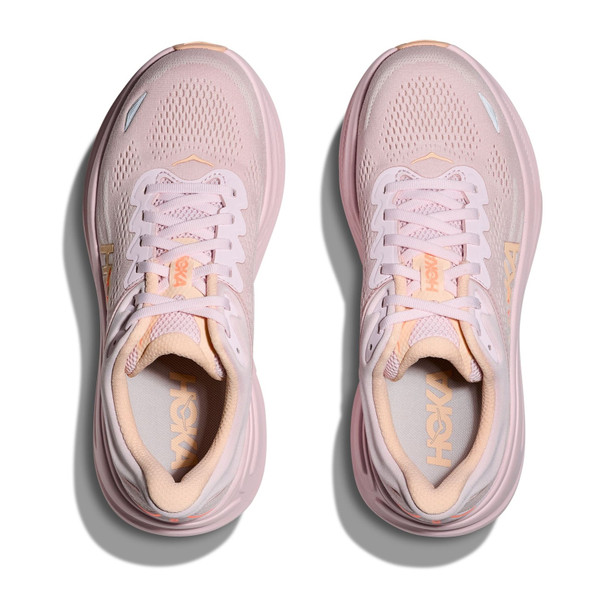 HOKA Women's Bondi 9 Lilac Cream/Tangerine Glow Running Shoes