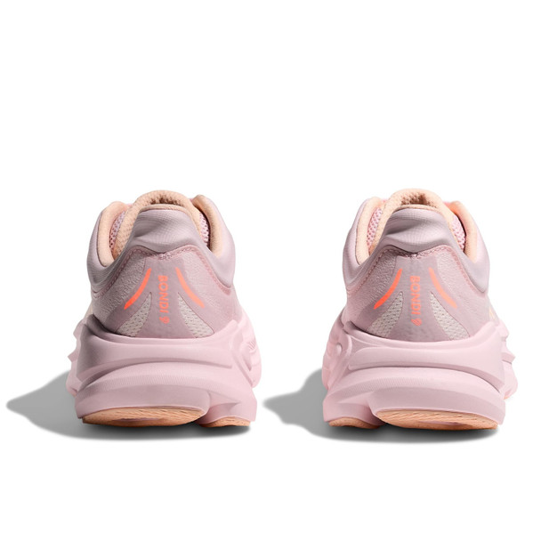 HOKA Women's Bondi 9 Wide Lilac Cream/Tangerine Glow Running Shoes