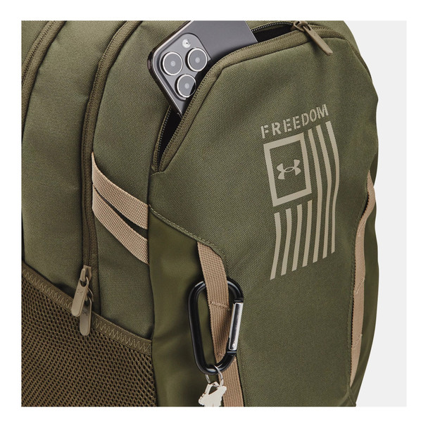 UNDER ARMOUR Hustle 6.0 Freedom Marine OD Green/Bayou Backpack (1387535-390-OSFM)