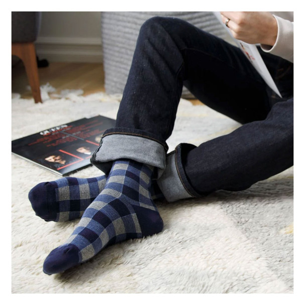 Montana Plaid Heathered Navy