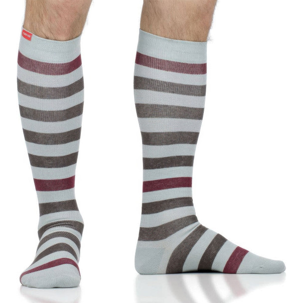 Thick Stripe Ice Blue/Brown