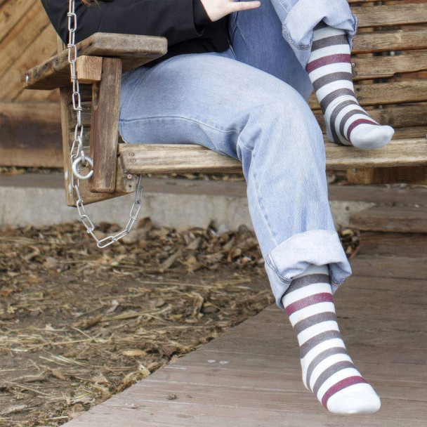 Thick Stripe Ice Blue/Brown