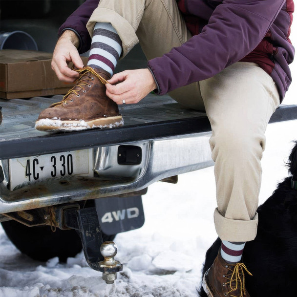 Thick Stripe Ice Blue/Brown