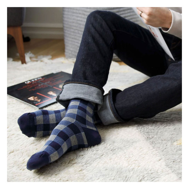 Montana Plaid Heathered Navy