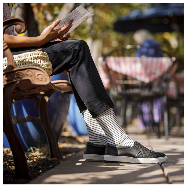 Pinstripe Cream/Black