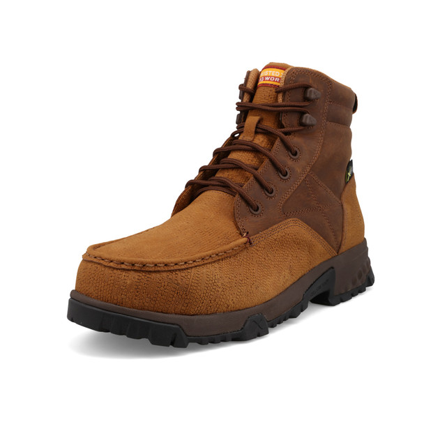 TWISTED X Men's 6in Amber Brown/Distressed Saddle Work Boot