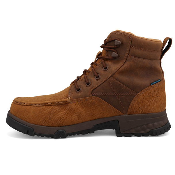 TWISTED X Men's 6in Amber Brown/Distressed Saddle Work Boot