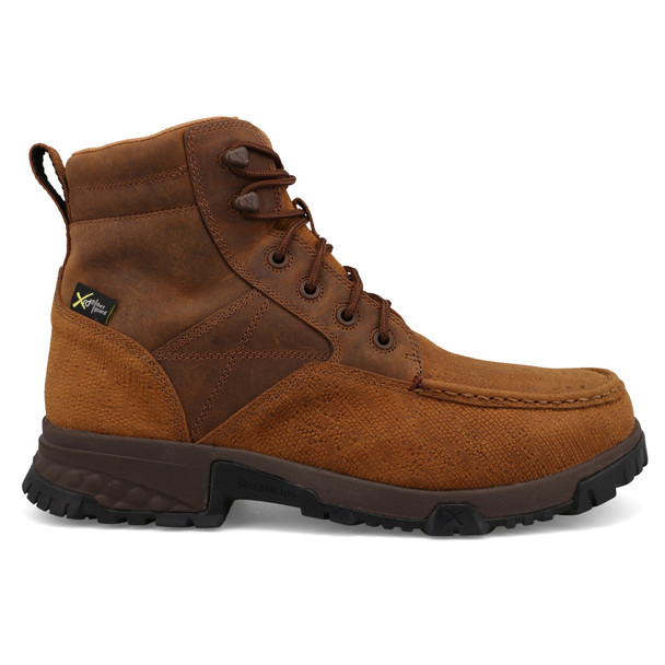 TWISTED X Men's 6in Amber Brown/Distressed Saddle Work Boot