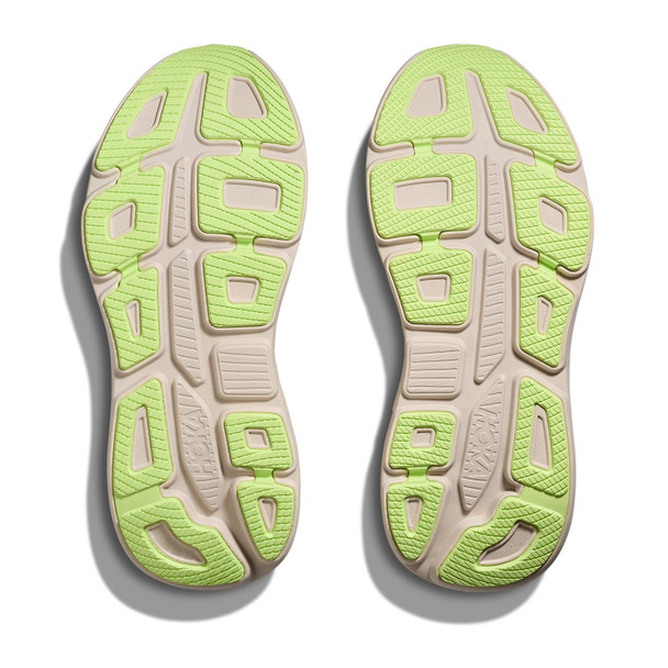 HOKA Men's Bondi 9 Wide Grout/Neon Yuzu Running Shoes