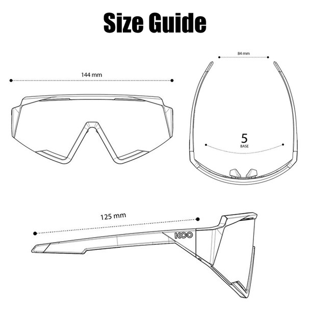 KOO Demos Black/Rose Cycling Sunglasses (OEY00005-698)