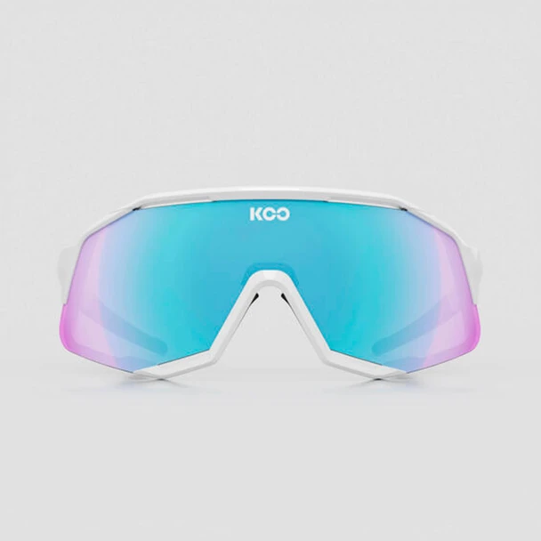 KOO Demos White/Turquoise Cycling Sunglasses (OEY00005-699) - Free