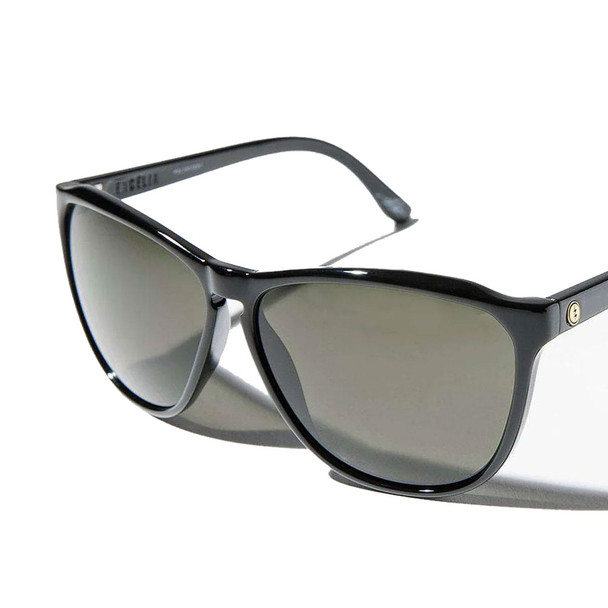 ELECTRIC Women's Encelia Gloss Black/Grey Polarazied Sunglasses (EE12001642)