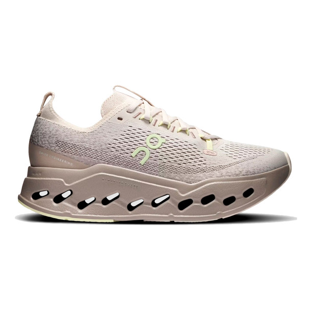 ON FOOTWEAR Womens Cloudsurfer Max Pelican/Limelight Running Shoe
