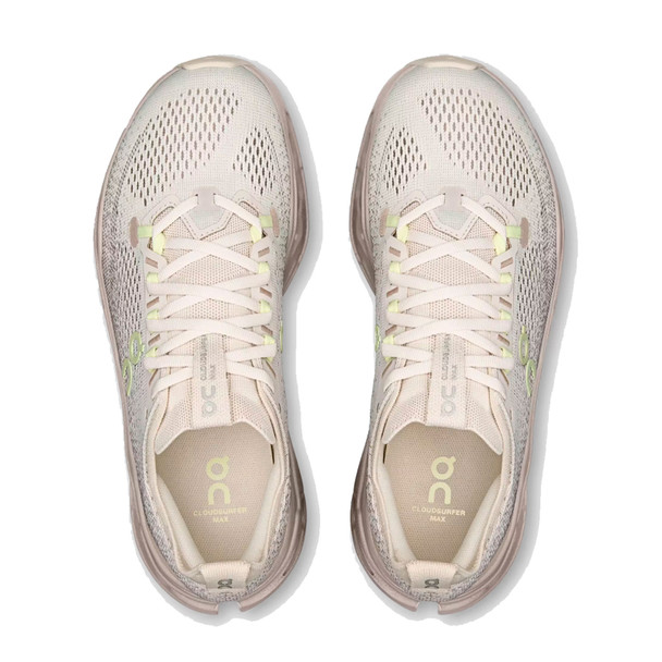 ON FOOTWEAR Womens Cloudsurfer Max Pelican/Limelight Running Shoe