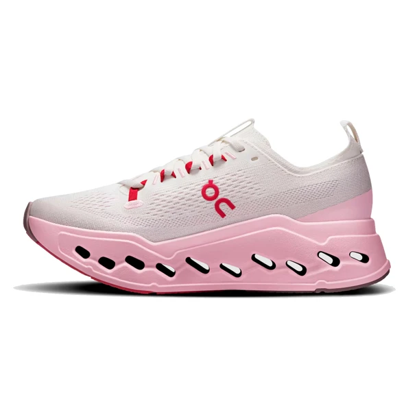 ON FOOTWEAR Womens Cloudsurfer Max Ivory/Peony Running Shoe