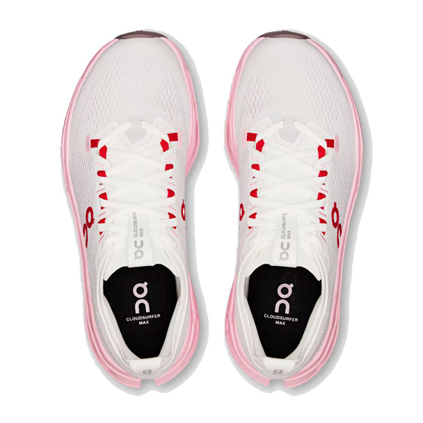 ON FOOTWEAR Womens Cloudsurfer Max Ivory/Peony Running Shoe