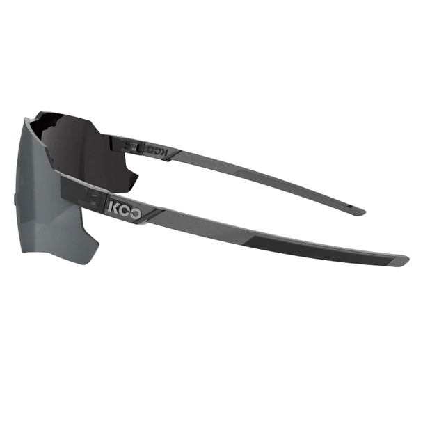 KOO Nebula Sunglasses with Black Glass Frame and Photochromic Graphite Mirror Lens (OEY00015-845)