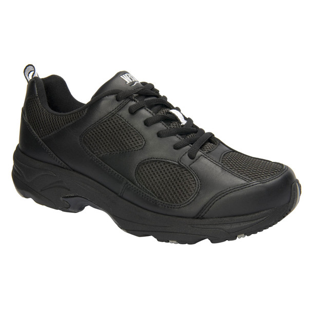DREW Men's Lightning II Black Leather/Mesh Athletic Shoes