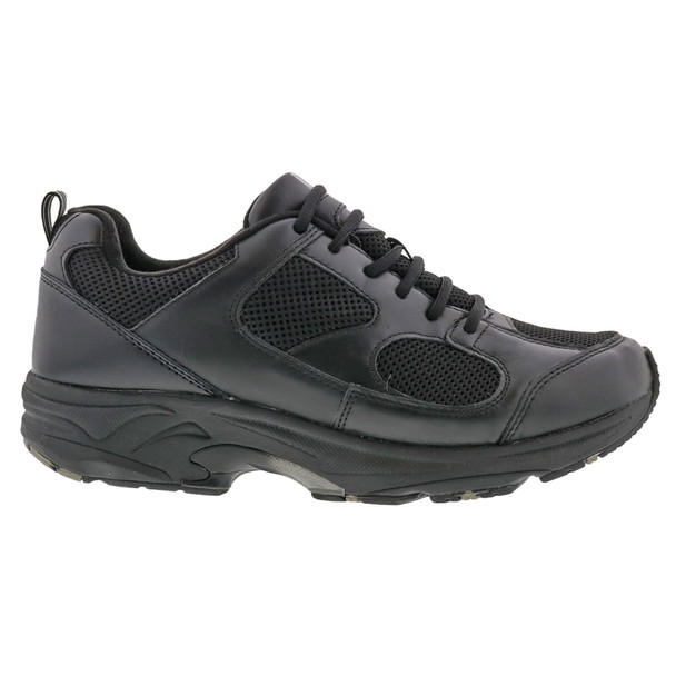 DREW Men's Lightning II Black Leather/Mesh Athletic Shoes