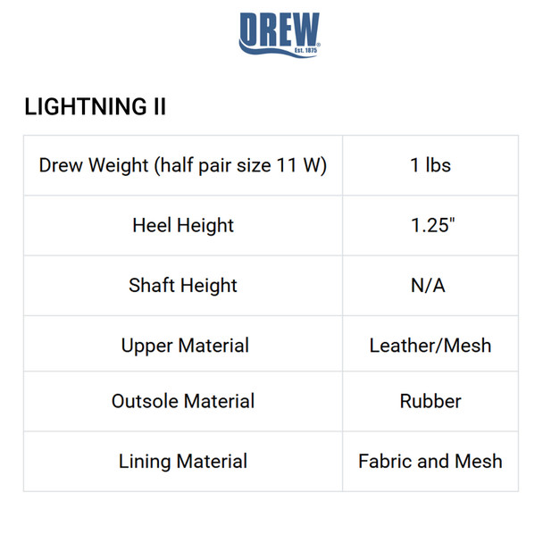 DREW Men's Lightning II Black Leather/Mesh Athletic Shoes