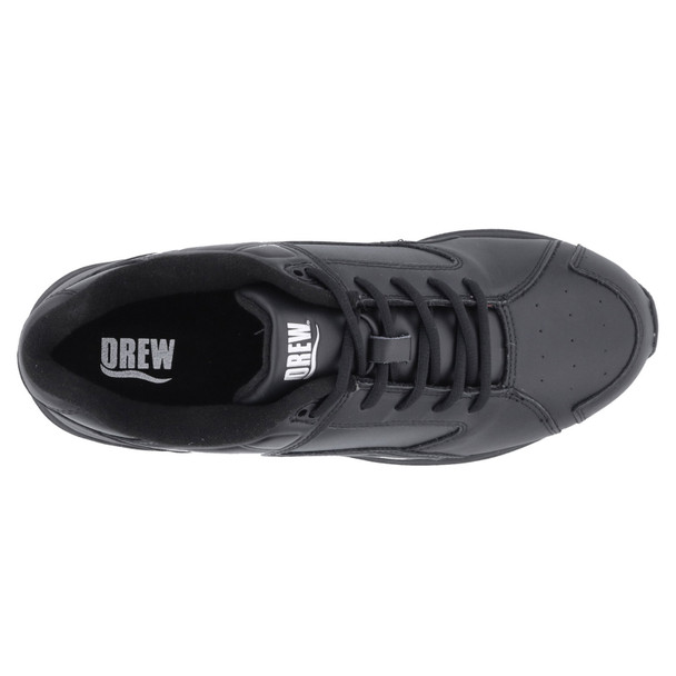 DREW Men's Force Black Leather Athletic Shoes