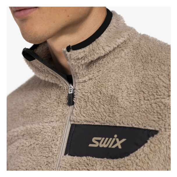 SWIX Men's Infinity Pile Midlayer Full Zip Jacket - Free Shipping
