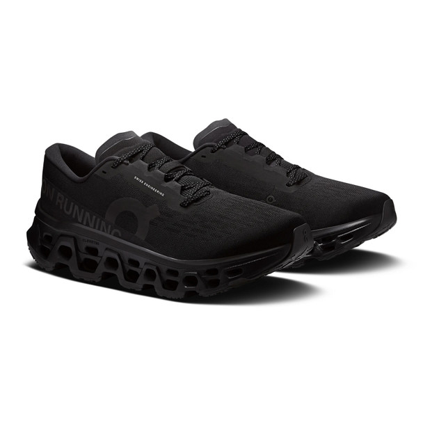 ON FOOTWEAR Men's Cloudmonster 3 Black/Black Running Shoe