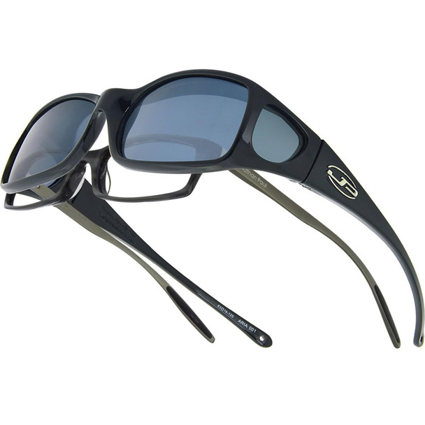 JONATHAN PAUL Aria Midnight Oil Black/Gray Lens Large Sunglasses (1082728)