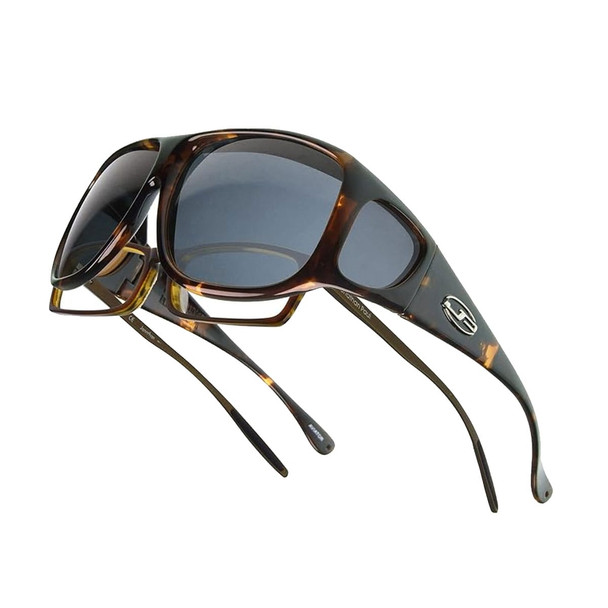 JONATHAN PAUL Aviator Tortoiseshell/Grey Fitover Sunglasses, X-Large (1082758)